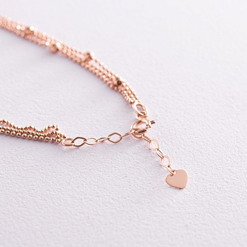 Браслет "Шарики" в красном золоте б05133 5