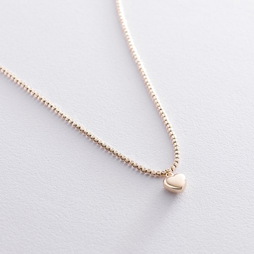 Колье "Сердечко" в желтом золоте кол01151