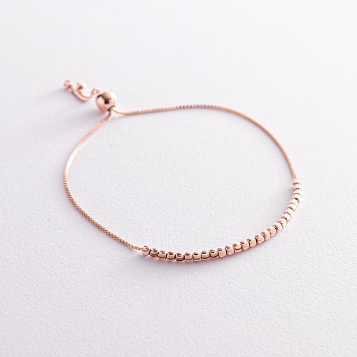 Кульковий браслет з червоного золота б04786 4