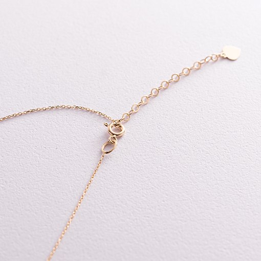 Колье "Сердечко" в желтом золоте кол02091 5