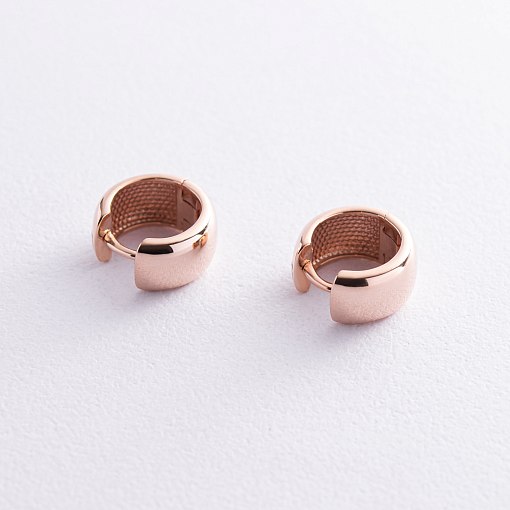 Серьги - кольца в красном золоте с07060 4