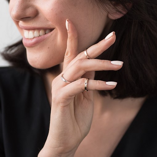 Кольцо Мерцание в белом золоте к02950 6