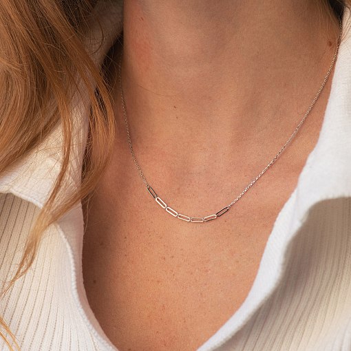 Кольє - ланцюжок в білому золоті кол02383 5