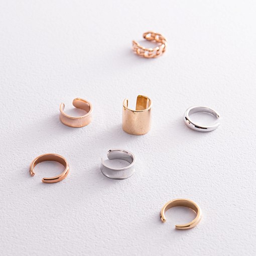 Серьга - каффа в желтом золоте с07475 4