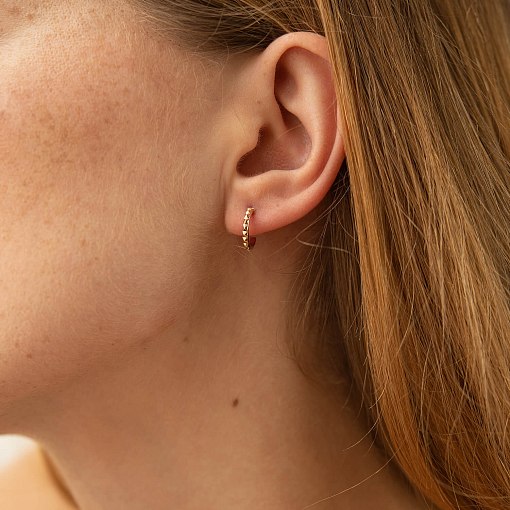 Серьги - пусеты "Mona" в красном золоте mini с08439 2