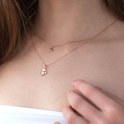 Кольє в червоному золоті 