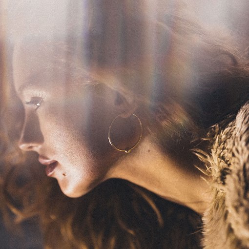 Серьги - кольца Гармония в желтом золоте с06691 3