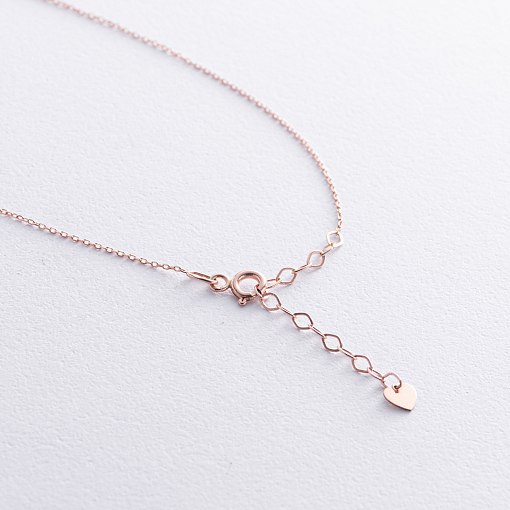 Золоте кольє з хрестиком (чорні та білі фіаніти) кол00807 8