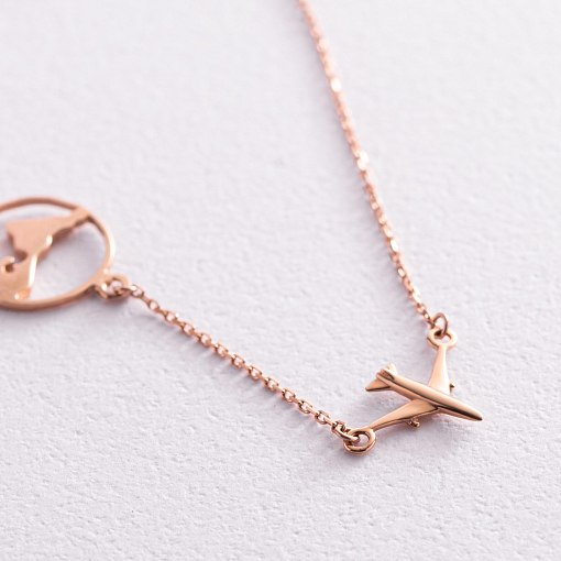 Браслет в красном золоте "Кругосветное путешествие" б04574 3