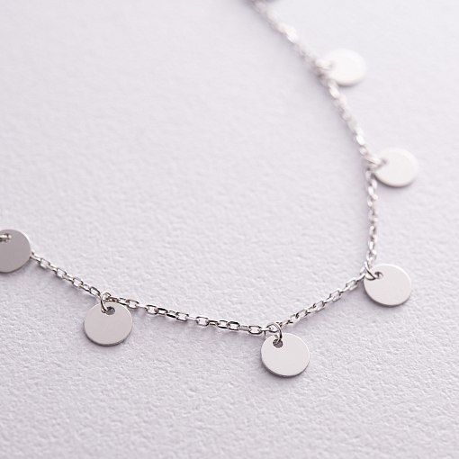 Браслет "Монетки" в белом золоте б05253 3