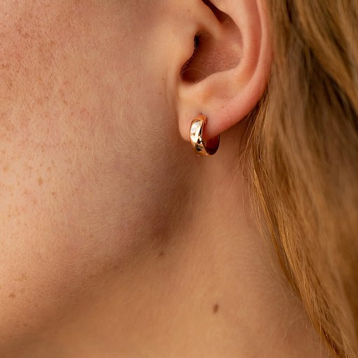 Серьги - кольца в красном золоте с08435 8