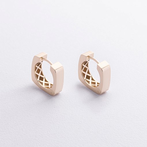 Серьги - кольца "Eleonora" в желтом золоте с09274