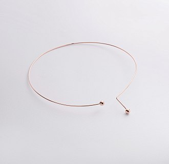 Колье - чокер "Ariana" (красное золото) с шариками кол02603