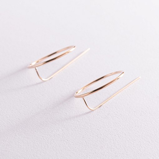 Серьги "Геометрия" в желтом золоте с07794 5