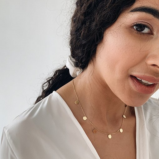 Кольє Монетки в жовтому золоті (7 шт) кол01442 4