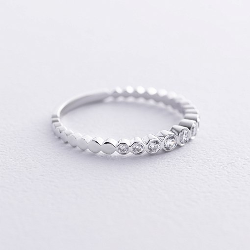 Золота каблучка з фіанітами к07536 3