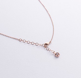 Колье "Megan" в красном золоте (Small) с фианитом кол02585 №3