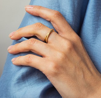 Кольцо "Yasmine" в желтом золоте к07554 №2