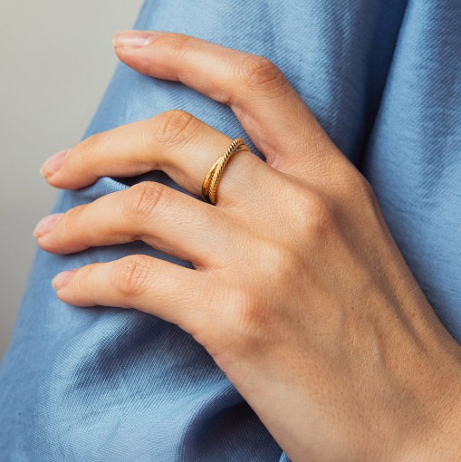 Кольцо "Yasmine" в желтом золоте к07554 2