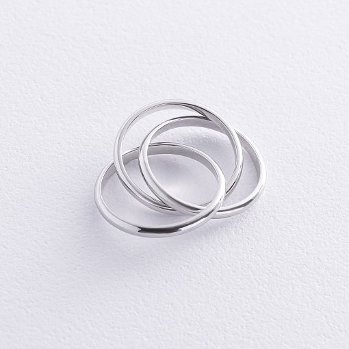 Золотое кольцо "Круговорот" (тройное) к07642 3