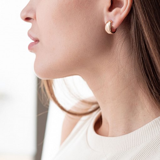 Серьги в красном золоте "Грация" с07329 2