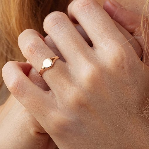 Печатка в красном золоте (возможна гравировка) к07537 4