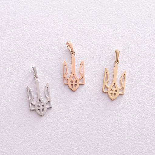 Кулон "Герб Украины - Тризуб" в желтом золоте п03744 5