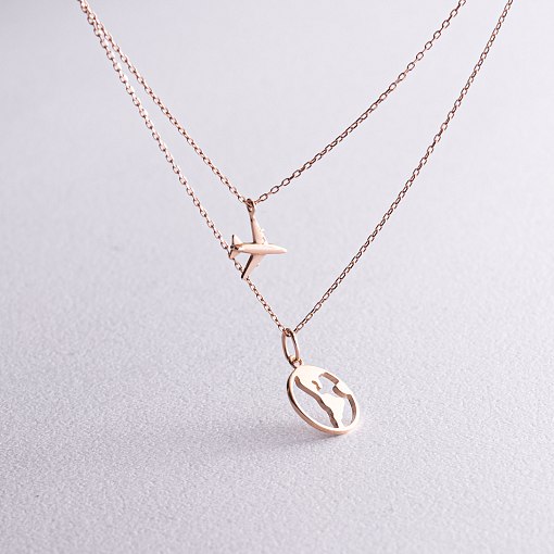 Кольє в червоному золоті 