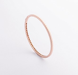 Жесткий золотой браслет "Кубики" б05613