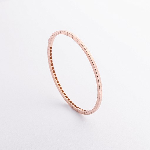 Жесткий золотой браслет "Кубики" б05613