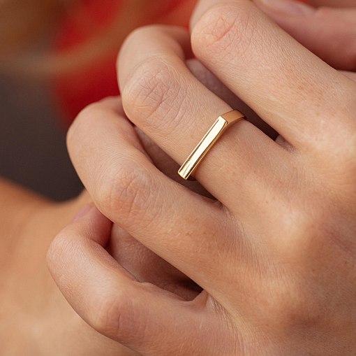 Каблучка в жовтому золоті (можливе гравіювання) к07600 2