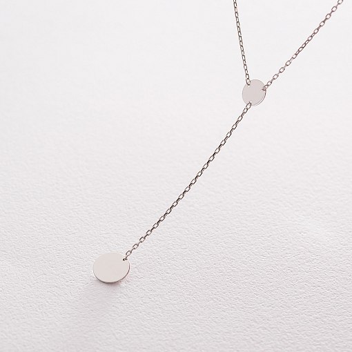 Кольє Монеточка в білому золоті (можливе гравіювання) кол01480 4