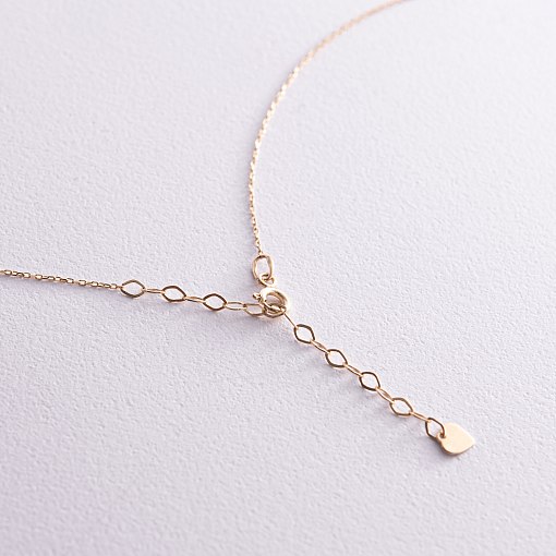 Колье "Крестик" в желтом золоте кол02268 8