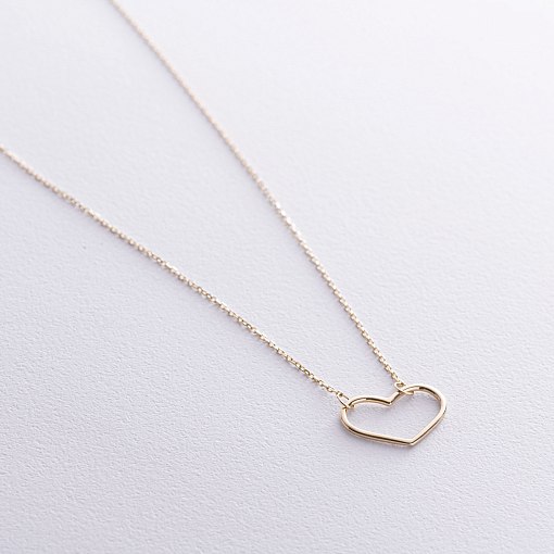 Колье "Сердечко" в желтом золоте кол02470 3