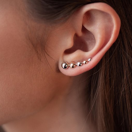 Золотые серьги - клаймберы Млечный путь с05944