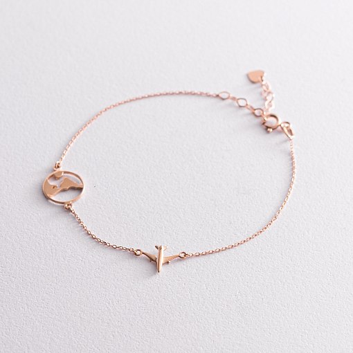 Браслет в красном золоте "Кругосветное путешествие" б04574 4