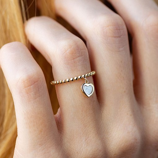 Кулькова золота каблучка 