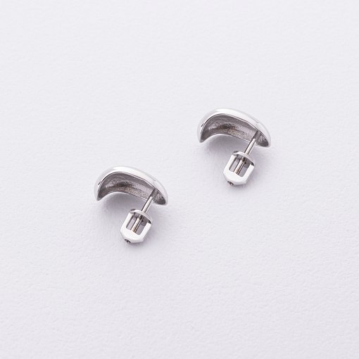 Серьги - пусеты "Polly" в белом золоте с09182 3