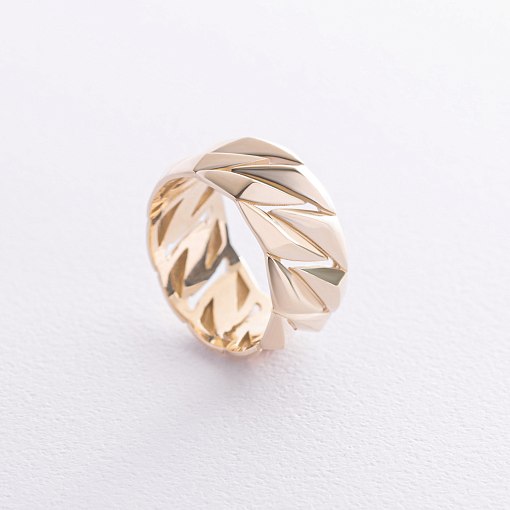 Широкое кольцо "Odette" в желтом золоте к07956 3