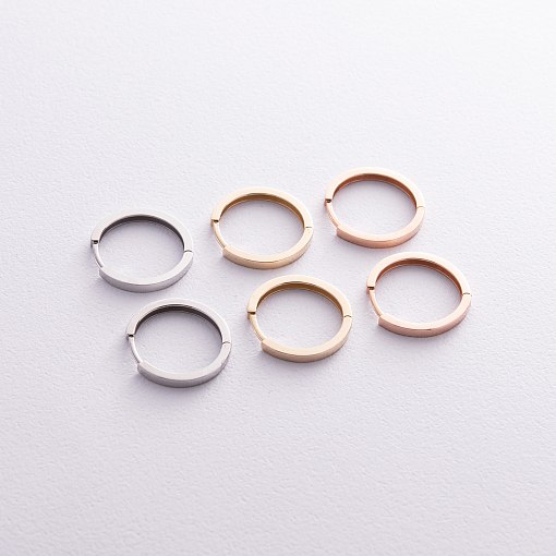 Серьги - кольца в красном золоте с08328 3