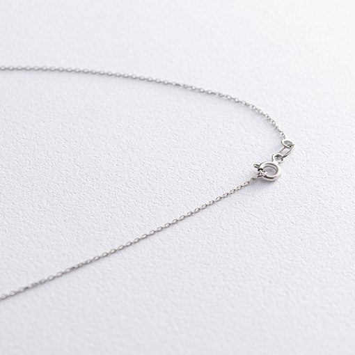 Колье с шариком в белом золоте (возможна гравировка) кол01741 3