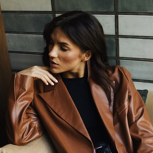 Серьга - каффа "Неповторимость" в красном золоте с07559 12