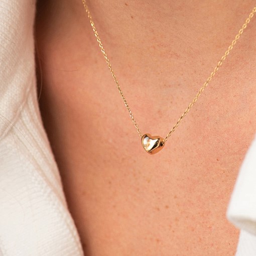 Золоте кольє із сердечком кол01339 5