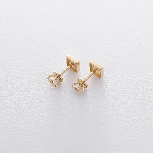 Серьги-пусеты с желтого золота с06194 2