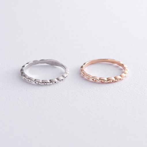 Кольцо в белом золоте к06595 3