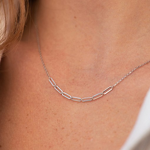 Кольє - ланцюжок в білому золоті кол02383 6