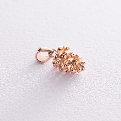 Кулон "Шишка" в красном золоте п03772 3