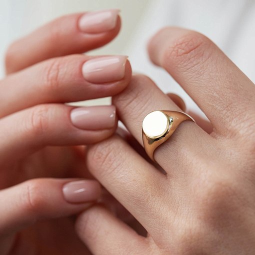 Печатка в жовтому золоті (можливе гравіювання) к07198 14