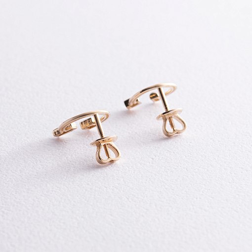 Серьги - пусеты "Дарси" в желтом золоте с08318 7