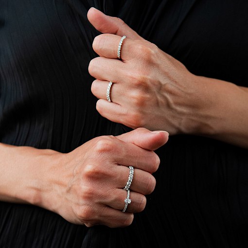 Золотое кольцо с бриллиантами кб0640lg 7